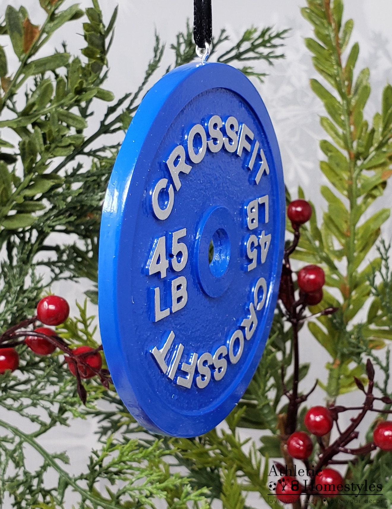 Crossfit Ornament / Barbell Christmas Gift / Athletic Trainer Etsy