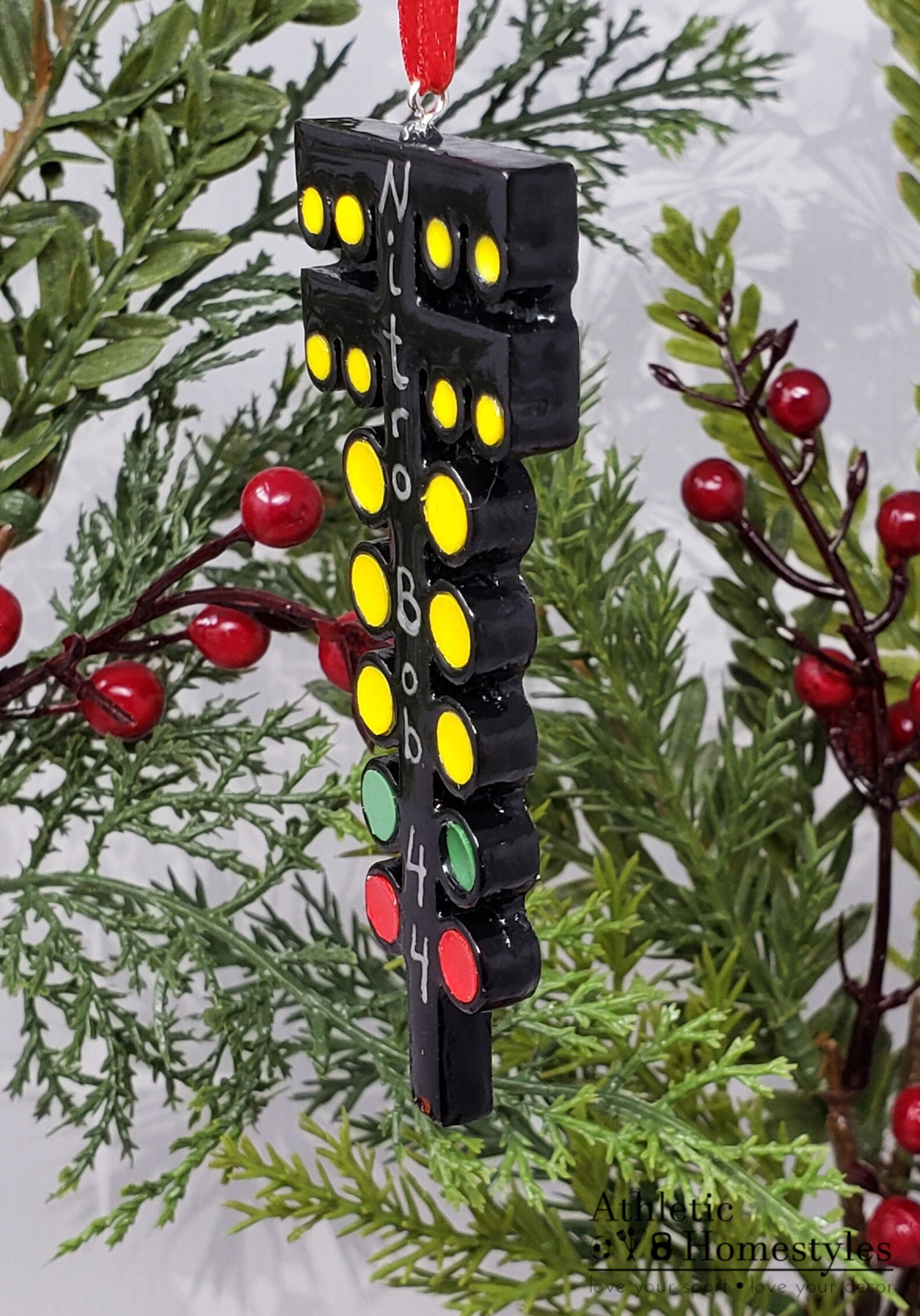 Drag Racing Ornament / Racing Light Christmas Tree Ornament / Etsy