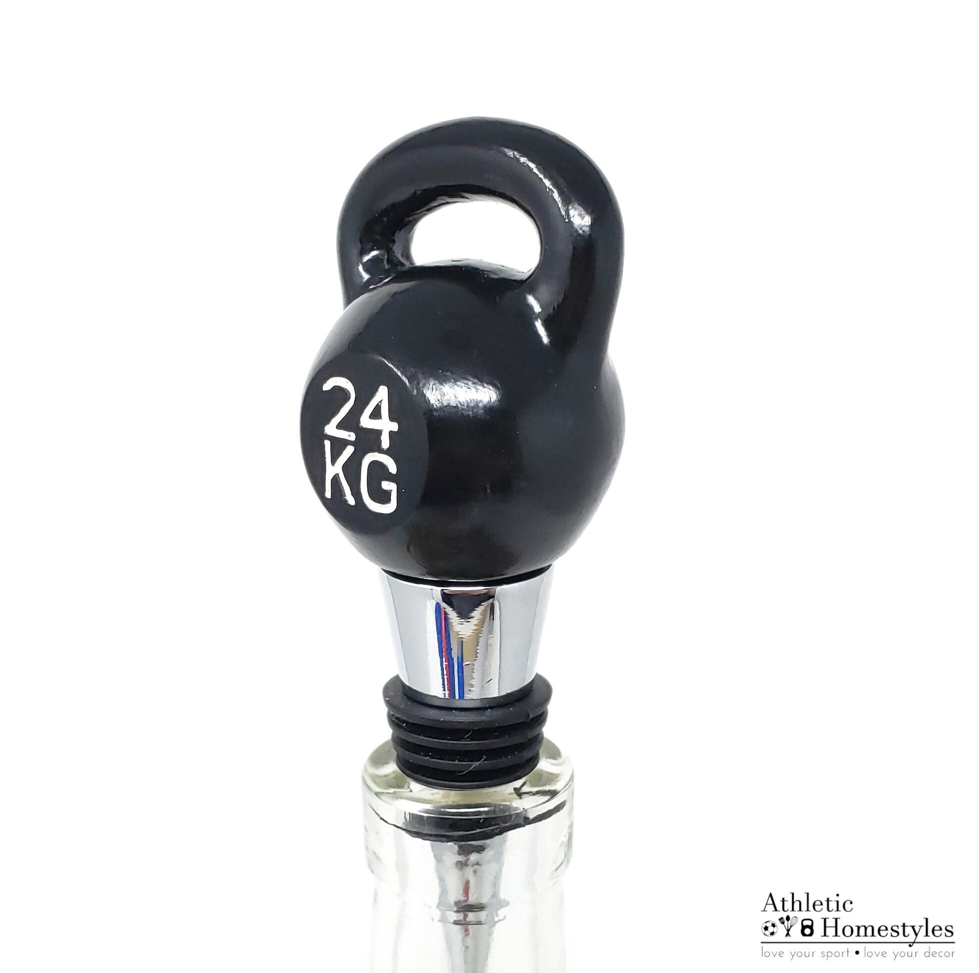 Kettlebell Wine Stopper/Crossfit Wod Bottle Cadeau de Saint-Valentin Musculation Noël Décor Crossfit