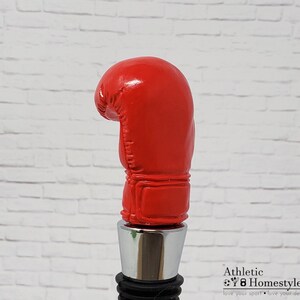 Boxing Glove Wine Bottle Stopper - Handmade Resin UFC Decor image 3