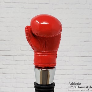 Boxing Glove Wine Bottle Stopper - Handmade Resin UFC Decor image 2