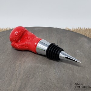 Boxing Glove Wine Bottle Stopper - Handmade Resin UFC Decor image 5