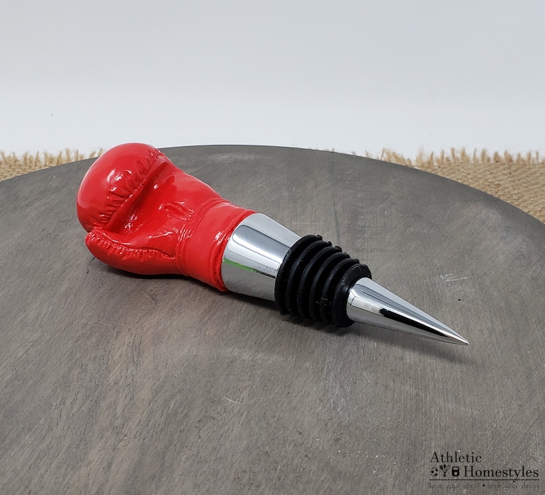 Boxing Glove Wine Bottle Stopper - Handmade Resin UFC Decor image 5