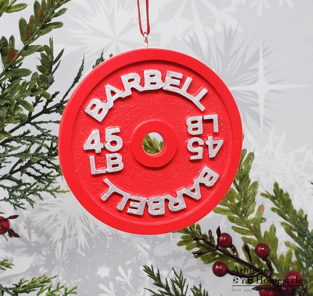 Small Barbell Christmas Ornament 45lb / Christmas Gift / Etsy Canada
