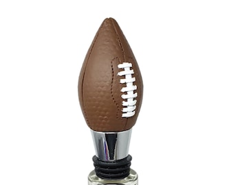 Football Wine Stopper / NFL Game Day Kitchen Decor / Sports Fanatic Gift for Men / Christmas Gift / Party Decoration / Grey Cup Super Bowl