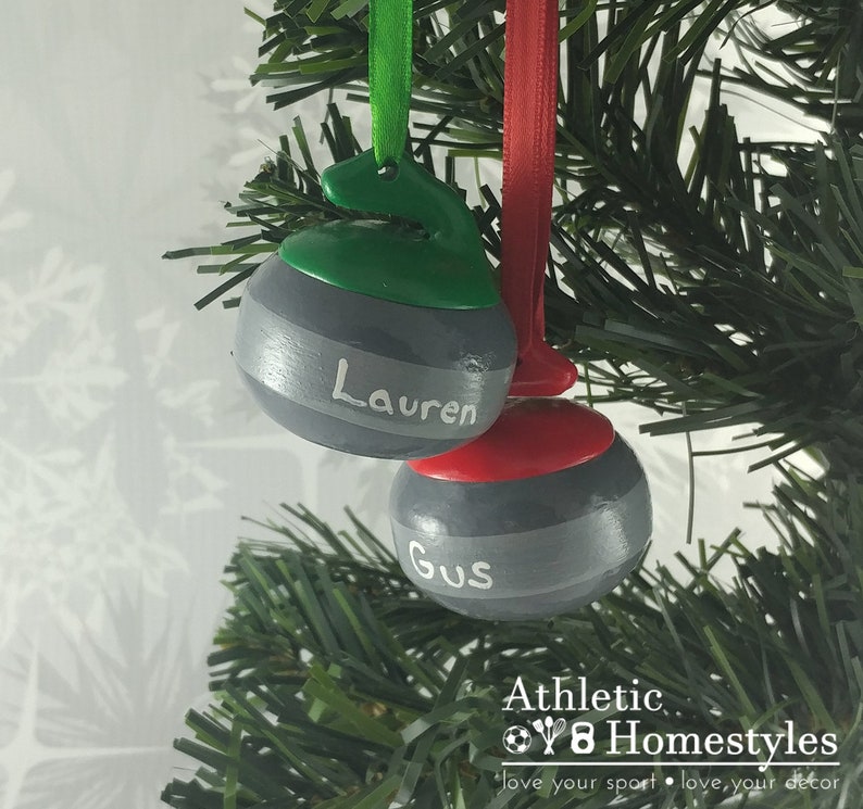 Curling Rock Christmas Ornament / Christmas Gift / Stocking Etsy