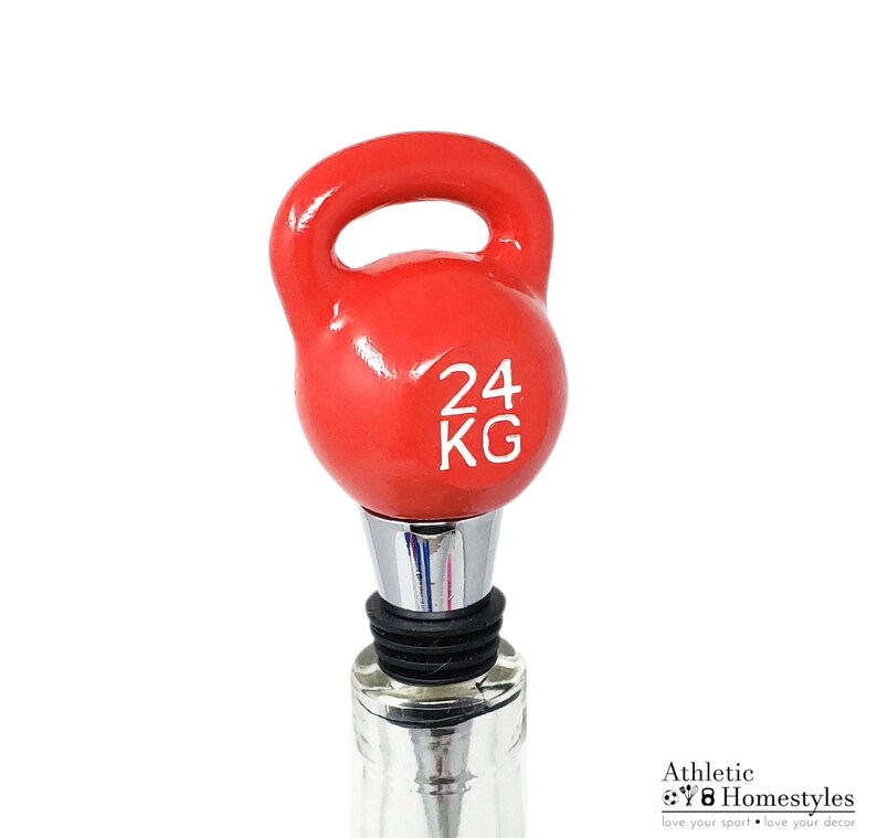 Kettlebell Wine Stopper / Crossfit WOD Bottle Stopper / Valentine's Day Gift / Bodybuilding Gift / Christmas Present / Crossfit Decor image 3