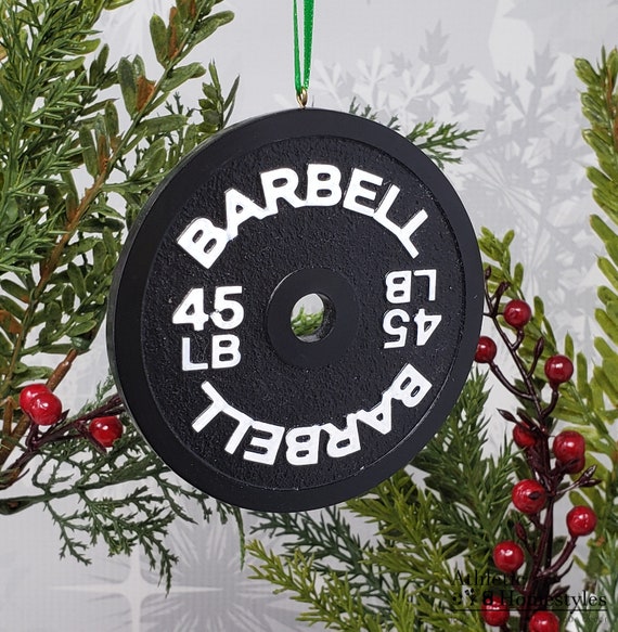 Barbell Ornament / Crossfit 45LB Weight Plate Decoration Etsy