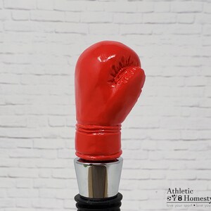 Boxing Glove Wine Bottle Stopper - Handmade Resin UFC Decor image 4