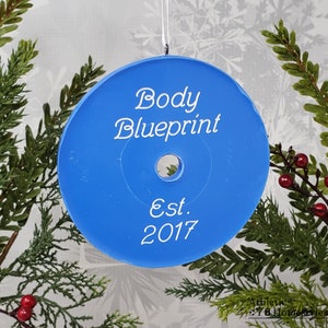 Best Coach Ornament / Barbell Plate Christmas Decoration / Car Mirror Charm / Trainer Crossfit Weightlifting Powerlifting Strongman Gift image 6