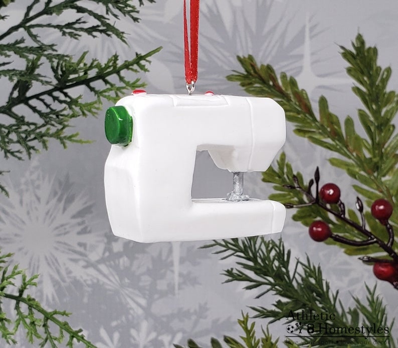Sewing Machine Ornament / Classic Holiday Decor / Seamstress Etsy