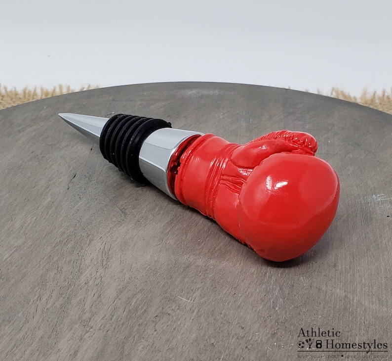 Boxing Glove Wine Bottle Stopper - Handmade Resin UFC Decor image 6