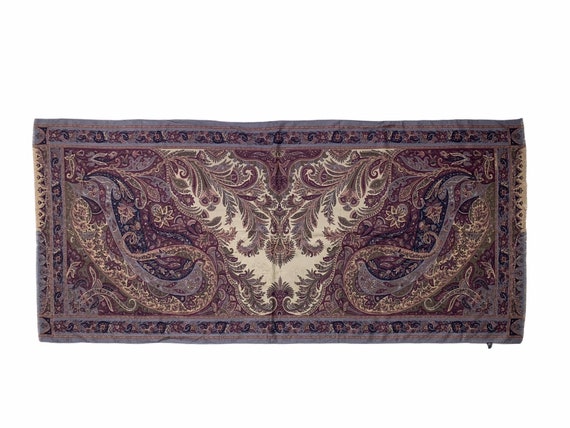Etro Silk + wool scarf in Baroque Pasley Motif