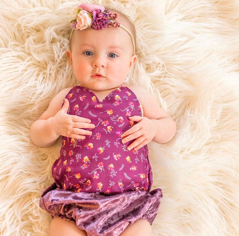 Lilac Purple Baby Headband Flower Girl Headband Flower Etsy