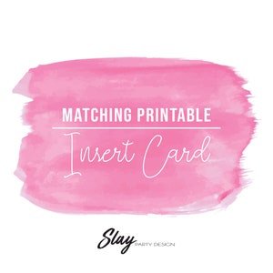 Matching INSERT CARD add-on to any design in shop, Baby Shower Insert Card, Wedding Insert Card, PRINTABLE Insert Card Add-on, 4x6, 3.5x5
