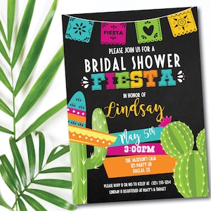 BRIDAL SHOWER FIESTA Invite, Mexican Fiesta Bridal Shower, Couples Shower, Bridal Shower Invite, Nacho Average Shower, Cinco de Mayo Invite