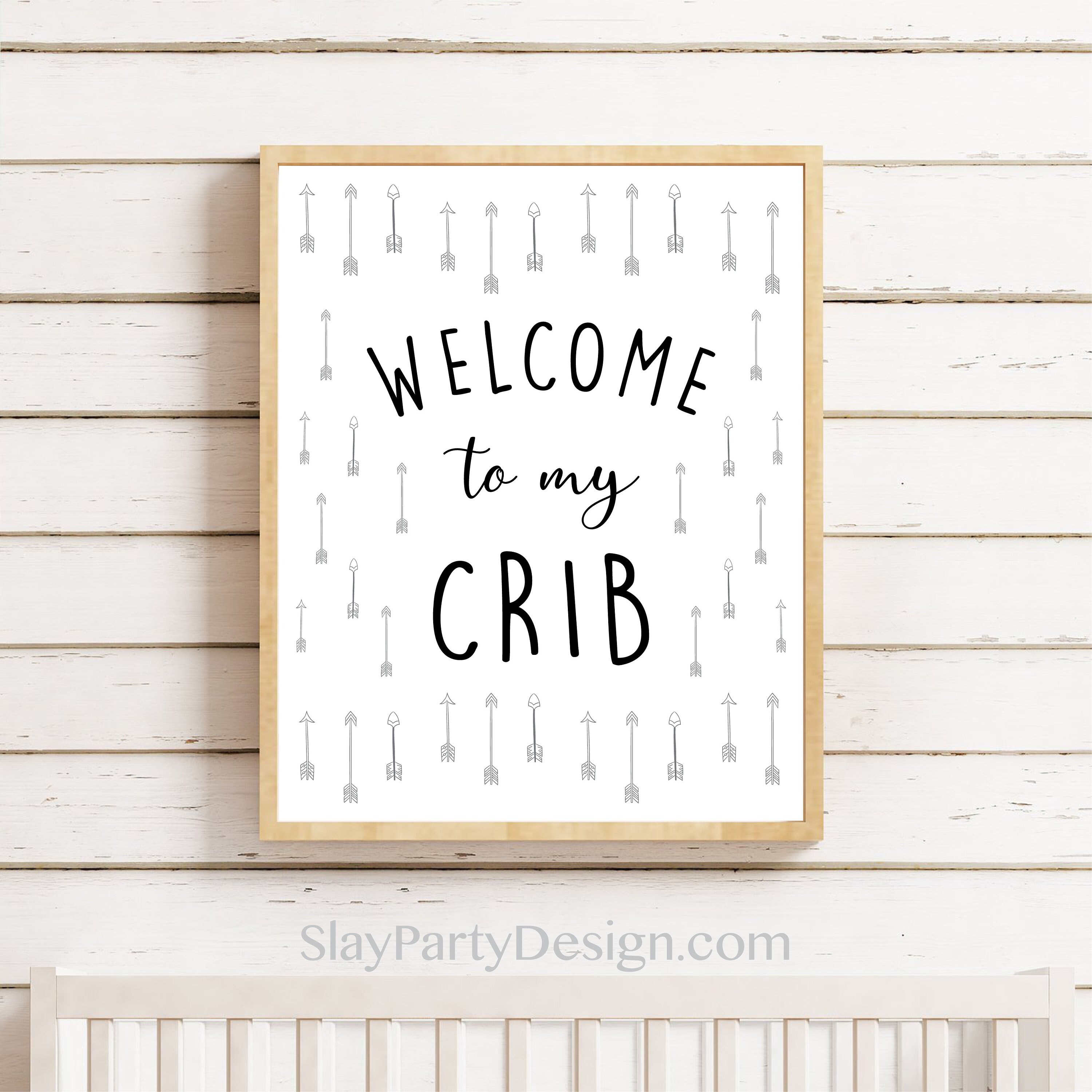 PRINTABLE NURSERY Wall Art to My Crib Sign Baby Etsy