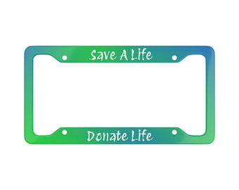 Rädda ett liv Donera liv Registreringsskyltram | Organdonationsmedvetenhet