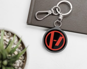 Llavero con etiqueta de metal redonda personalizada / Llavero personalizado / ¡Imprime tu foto!