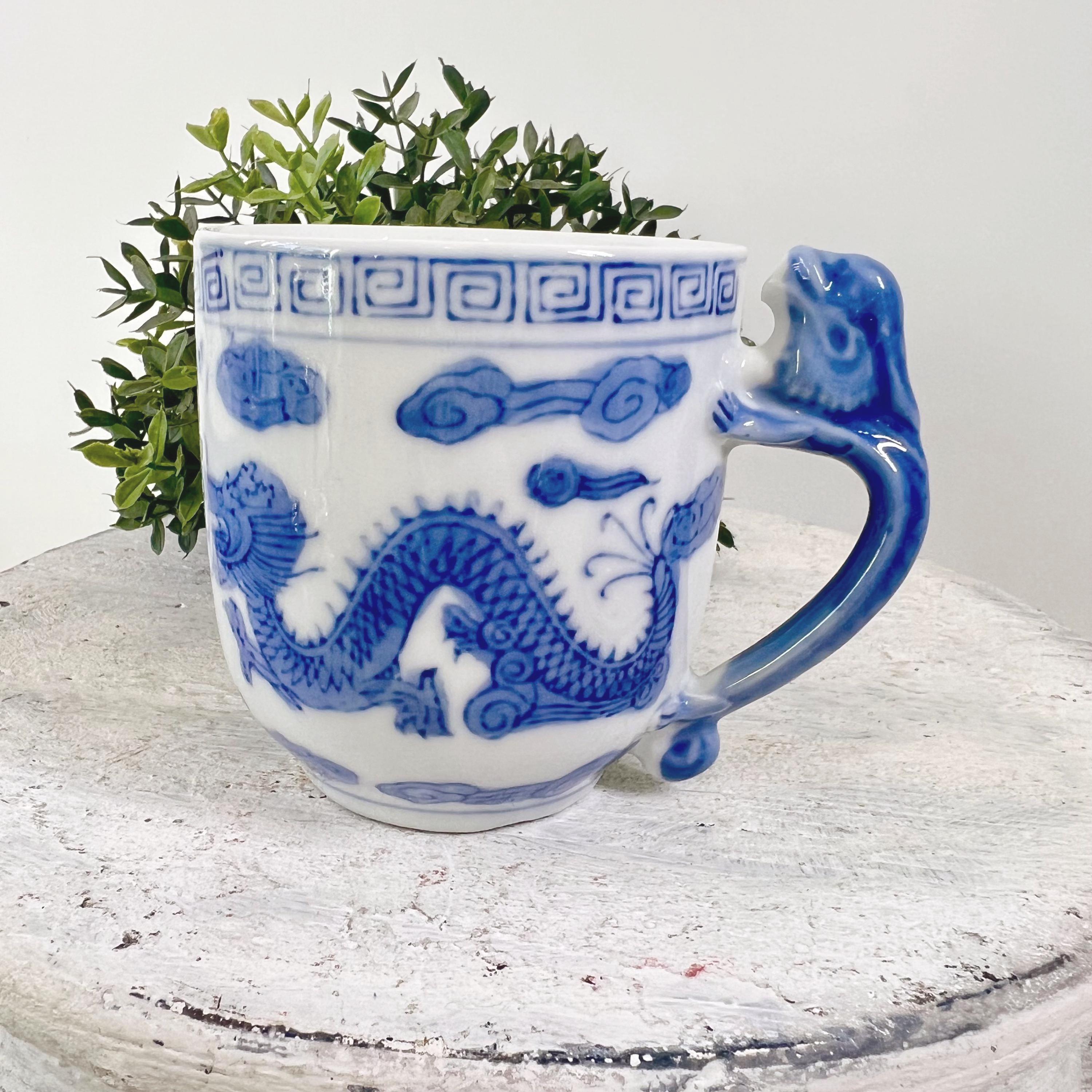 Blue Chinese Dragon Coffee Mug - Etsy