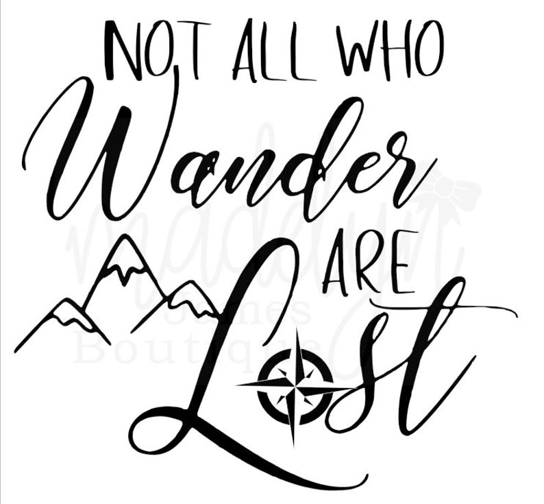 Not all who wander are lost Decal Tumbler Decal Car Decal Yeti | Etsy