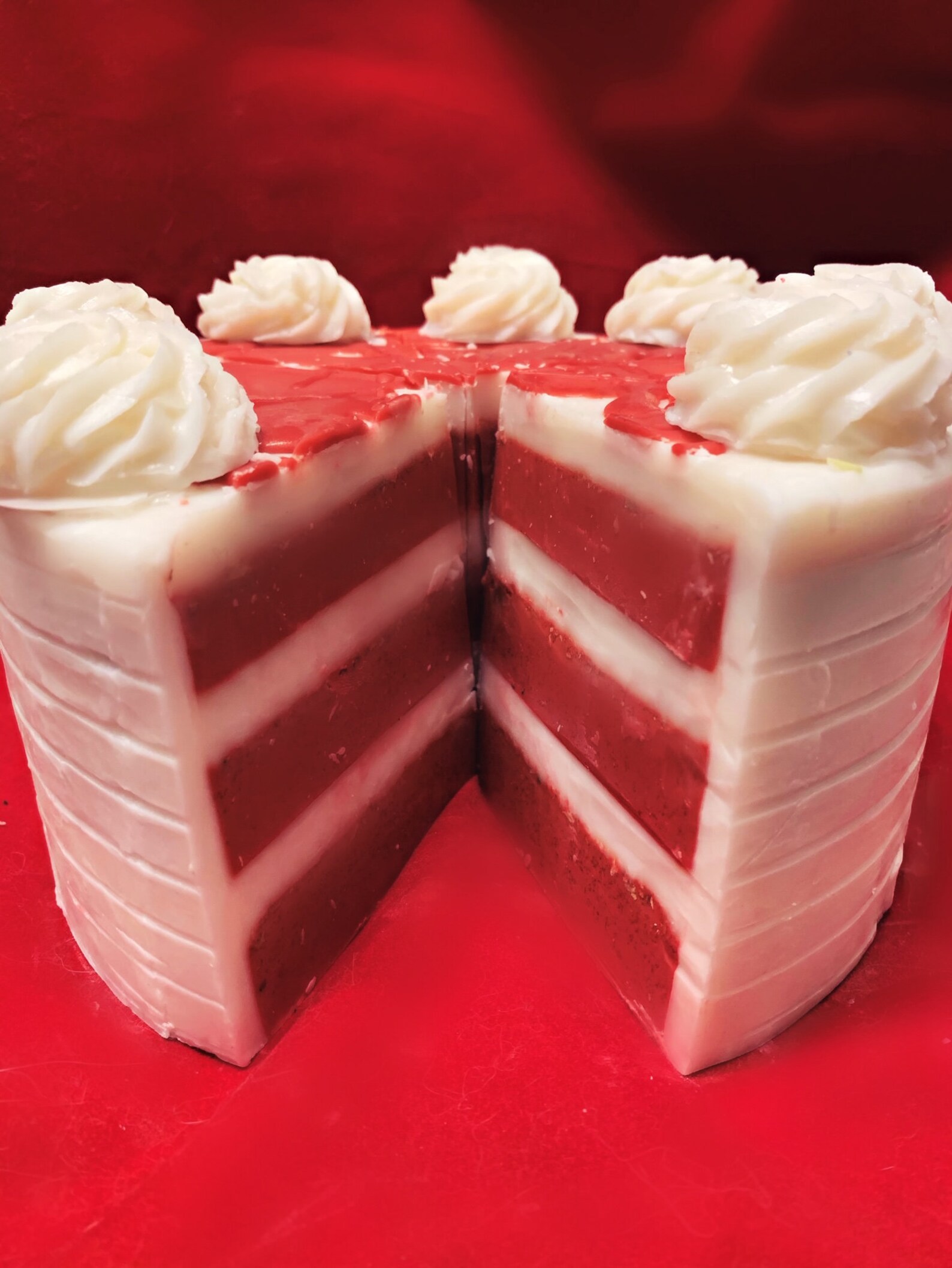 Red Velvet Cake Soap All Natural Handcrafted Vegan Soap Etsy