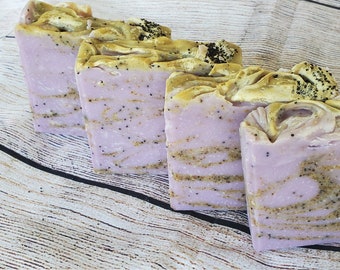 Rosemary and Lavender Exfoliating bar, Healthy Skin Soap, All Natural Handmade, Ground Rosemary,Lavender Essential Oil