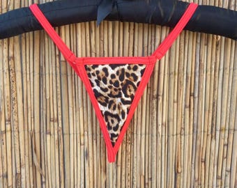 Tanga de micro hilo con estampado de ocelote