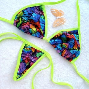 Cotton triangle thong string thong bikini