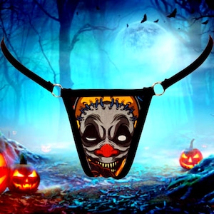 Halloween Print Thong – Spooky Cotton G-String – Festive Lingerie for Women