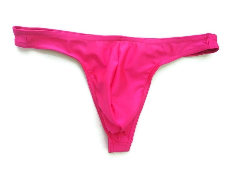 Hot pink Men's Thong Mens Stretchy thong Sexy Mens Etsy
