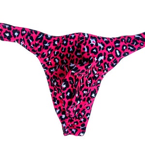 Red Pink Black Leopard Green Borat Mankini Underwear Thong Clothing Costume