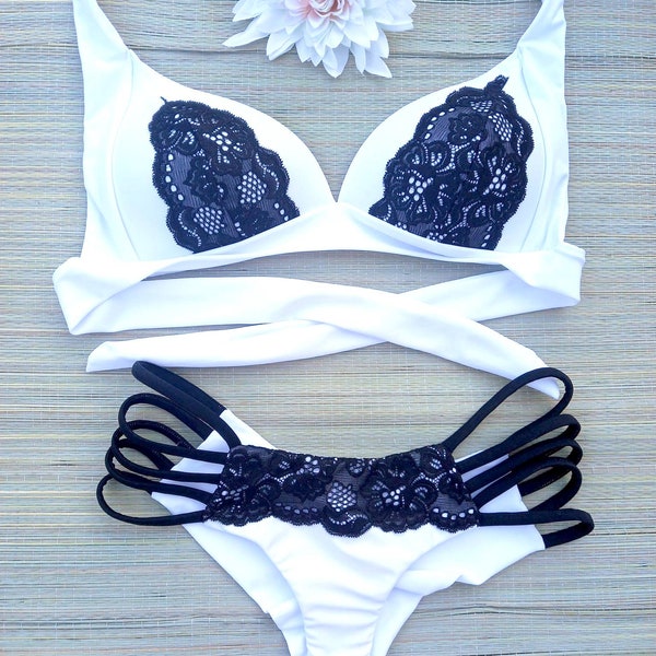 Set bikini push up Bikini in pizzo Bikini fatto a mano