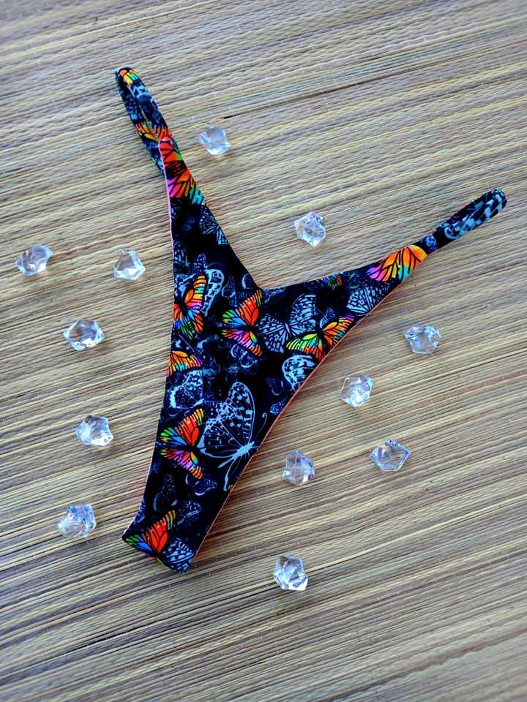 High Cut V-front Seamless String Thong Bikini Thong - Etsy