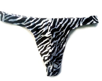 Men's Thong Men‘s underwear swimwear animal pattern Stretchy thong Men’s Super Slim Thong