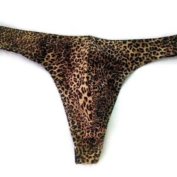Men's Thong Men‘s animal pattern Stretchy thong Men’s Super Slim Thong Swimsuit