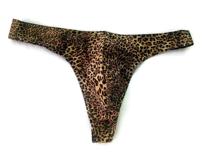 Men's Thong Mens animal pattern Stretchy thong Sexy Mens | Etsy