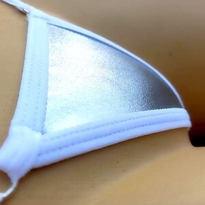 Silver micro string thong T-stringY-thong G-string