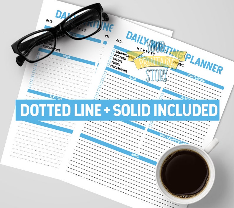 Writing Planner Printable / Daily planner printable insert / | Etsy