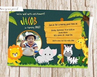 Safari Invitation Etsy