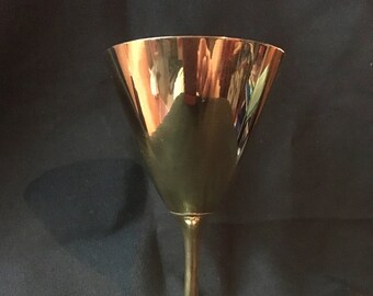 Solid Brass Martini Glass
