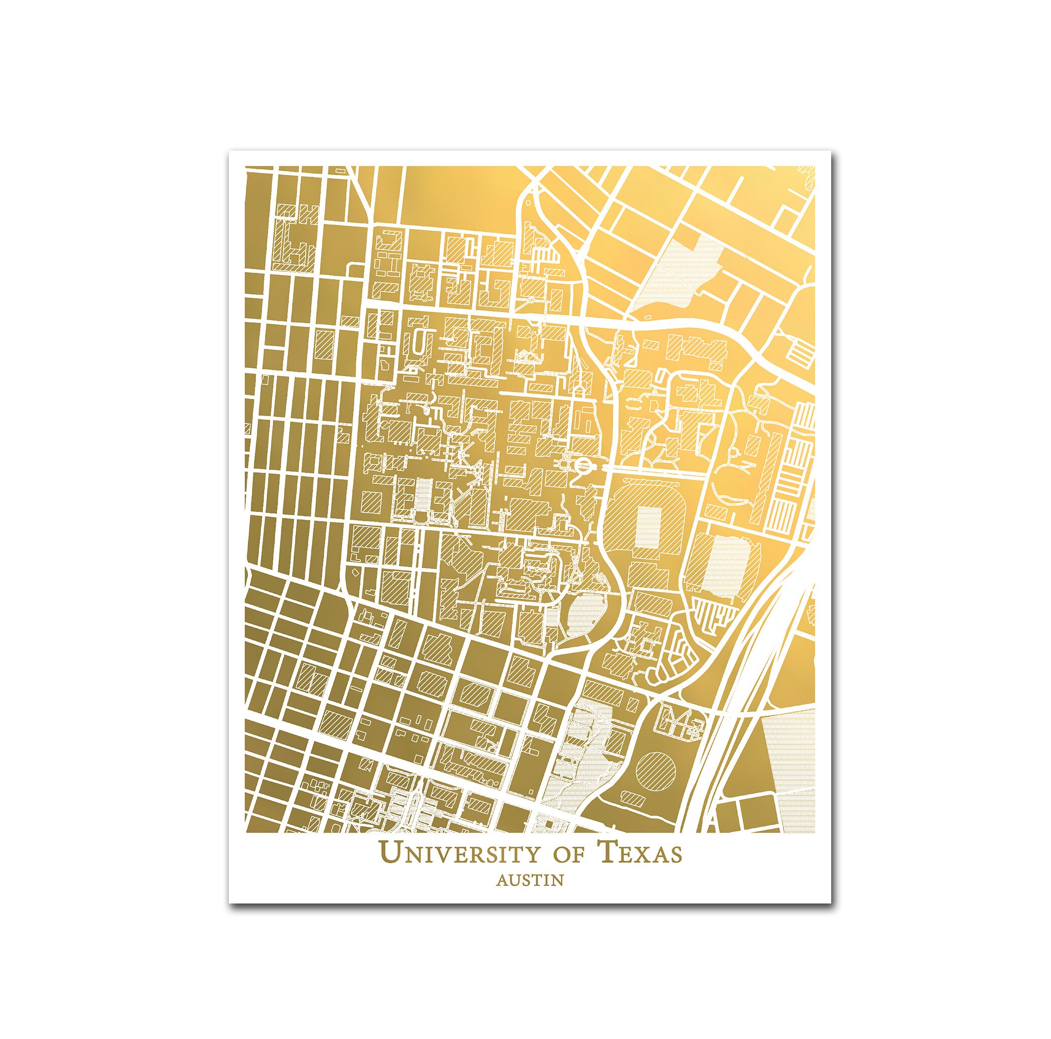 U Of R Map University Of Texas At Austin Campus Map Map Of Ut Austin | Etsy Uk