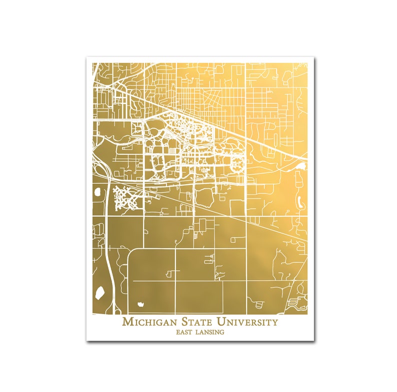 Dorm Decor, Michigan Place College Campus Map, Map of MSU East Lansing.Gold Foil Map Print, Dorm Artwork, College or university Reputation Reward, MSU Sparty photo relating to University of Arizona Campus Map Printable named Dorm Decor, Michigan Nation College or university Campus Map, Map of MSU East Lansing.Gold Foil Map Print, Dorm Artwork, College or university Recognition Present, MSU Sparty