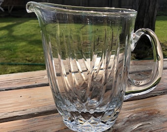 Genuine Crystal Water Jug Pitcher with Nozzle, Vintage