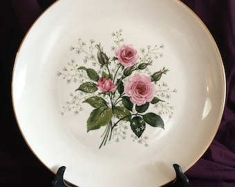 Sabin Industries Decorative Plate Roses 50's