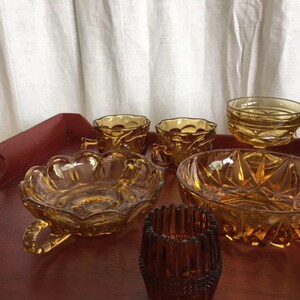 Vintage Amber Glass Collection image 2