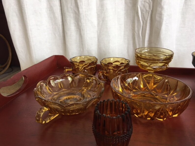 Vintage Amber Glass Collection image 2