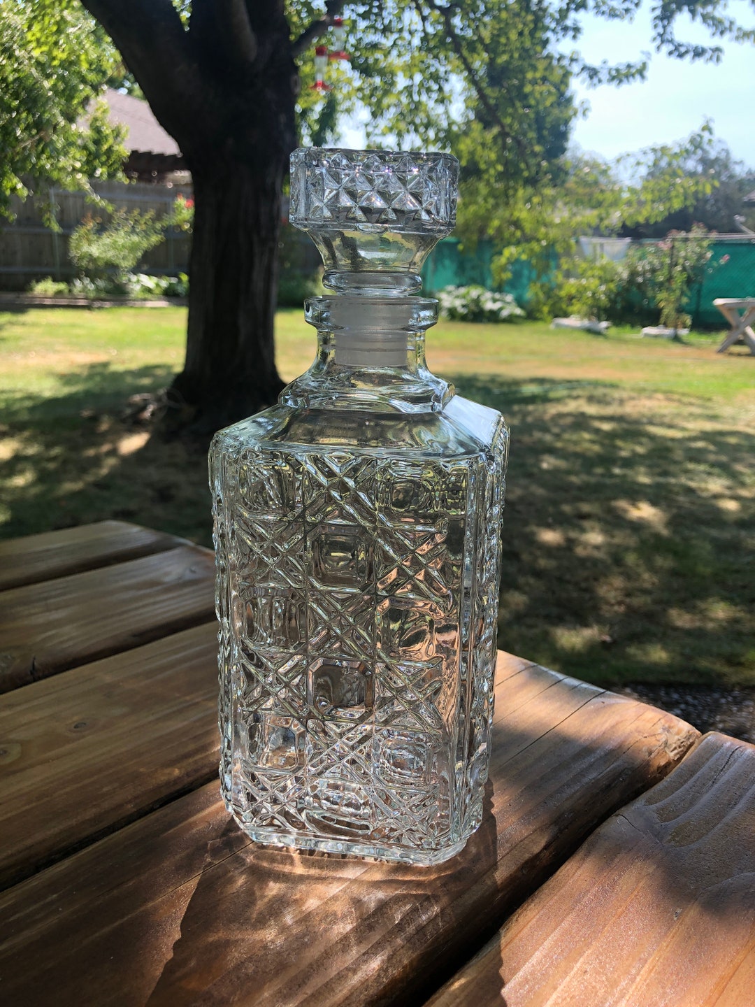 Vintage Barware Liquor Decanter Bottle With Stopper, 1970's Etsy