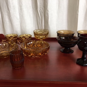 Vintage Amber Glass Collection image 1