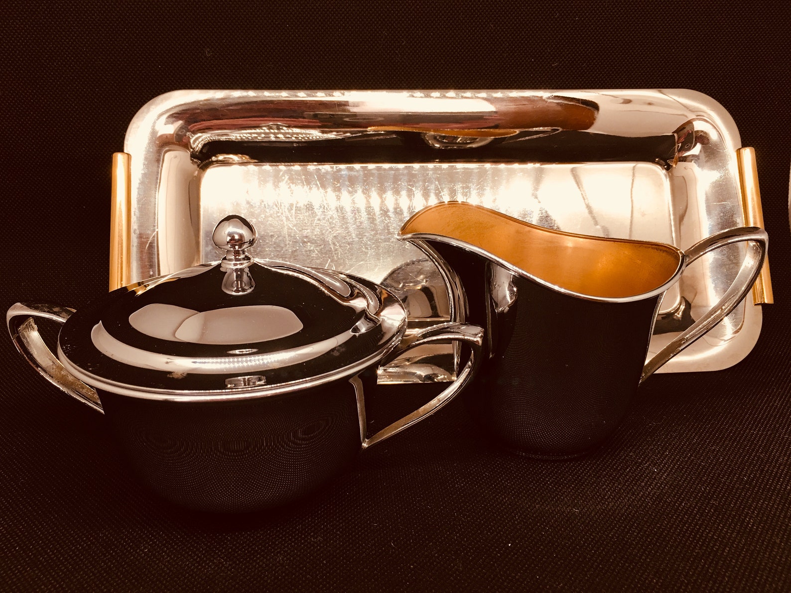 LF&C Universal Creamer and Sugar Bowl Set Inoxbeck Tray Italy Etsy